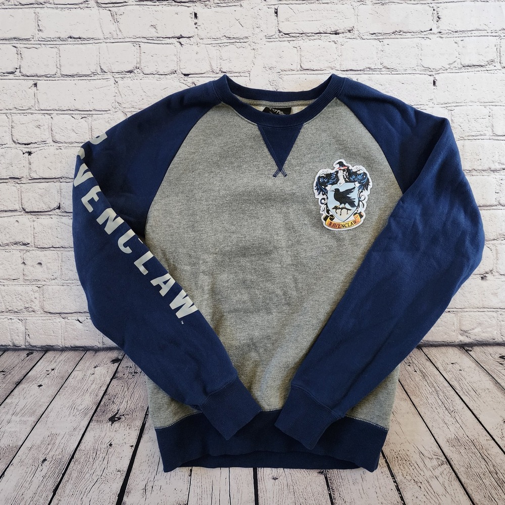 Universal Studios Harry Potter Ravenclaw Raglan Sweatshirt Navy Gray Small